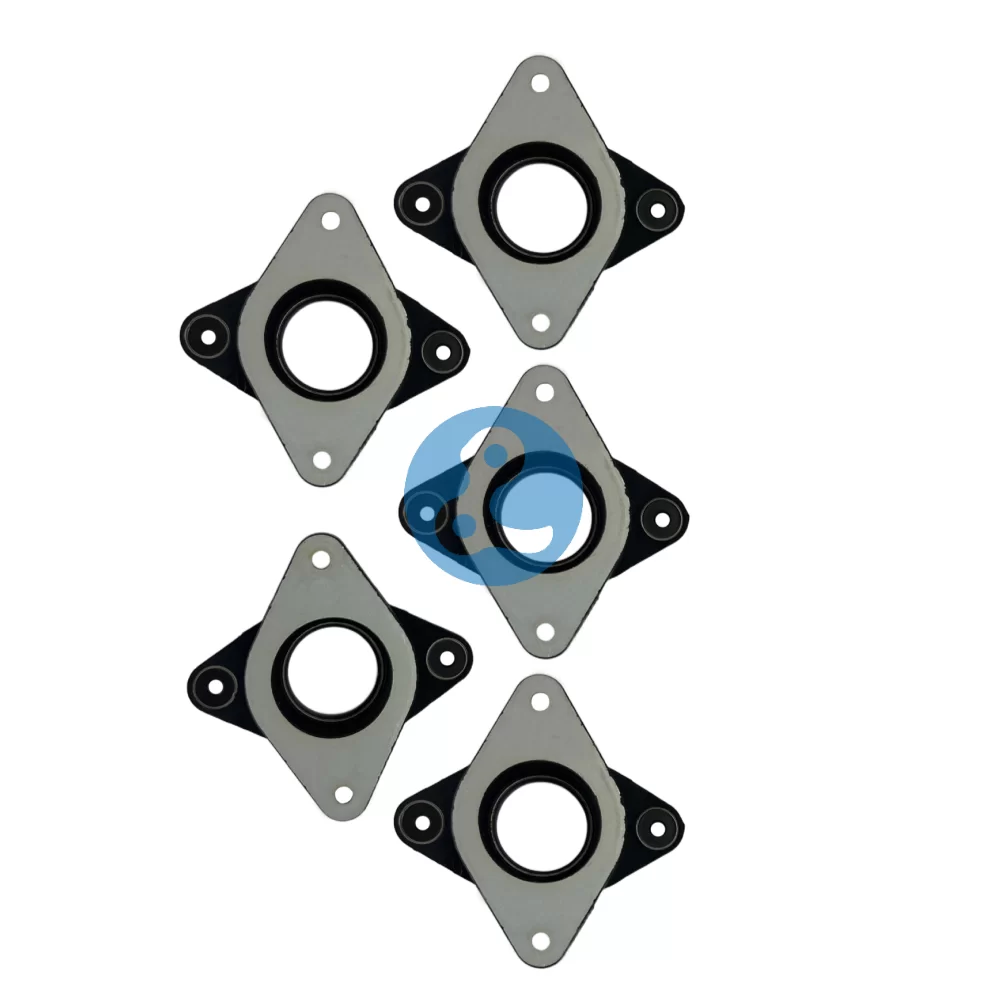 Stepper motor vibratie isolatiebevestiging
